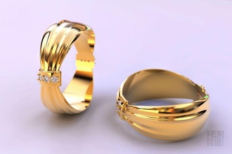 ring form bow gold silver gems diamonds stone 3d model stl cnc printing print printed jewelry jewel fashion style female printable rings 3d print model - Mito3D