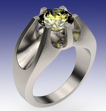 anillo fortuna diamante solitario compromiso Boda oro plata Clásico antiguo joya imprimible retro Moda libra esterlina joyería anillos 3d print model - Mito3D