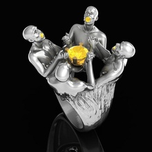 ring schmuck gold druckbar citrin juwel design mystiker gebet silber diamant sterling ringe 3d print model - Mito3D
