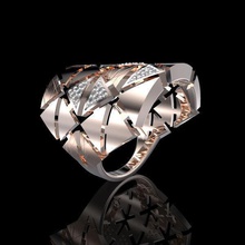 squillare frammenti arte deco gioiello 3d design anelli gioielleria diamante prezioso 3d print model - Mito3D