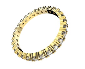 ring fully set diamonds jewelry gems jewel diamond jewellery engagement gold precious rings 3d print model - Mito3D