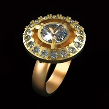 anel g07 de impressão 3d do modelo jóias printable a moda ouro Impressão diamante anéis platina gem brilhantes diamant 3d print model - Mito3D