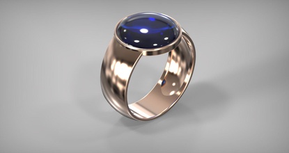 ring gem jewelry amethyst emerald fashion gemgemstone jewellery rings ruby sapphire topaz printable gold silver 3d print model - Mito3D