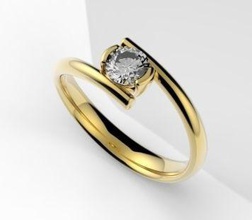 ring gem jewelry platinum gold engagement luxury wedding diamond brilliant rings 3d print model - Mito3D