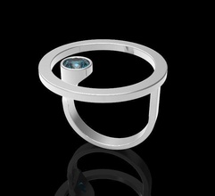 ring gem 5mm 6mm sphere jewelry jewel earring gold 3dmodel 3dprint printable prototype 3djewel engagement silver shine 3dwax 3dprintmodel printjewel 3dring 3dearring rings 3d print model - Mito3D