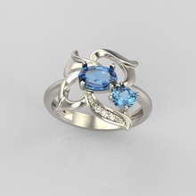 ring gem diamonds jewelry brilliant diamond engagement gold jewel jewellery silver stone rings 3d print model - Mito3D