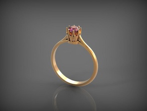ring Edelstein stl Schmuck Juwel diamond gold Kleidung engagement Saphir Ringe 3d print model - Mito3D