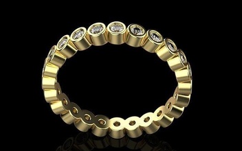 Ring Edelsteine Juwel Gold Schmuck Silber druckbar Diamant Hochzeit Engagement brillant Sterling Mode engagem Ringe 3d print model - Mito3D