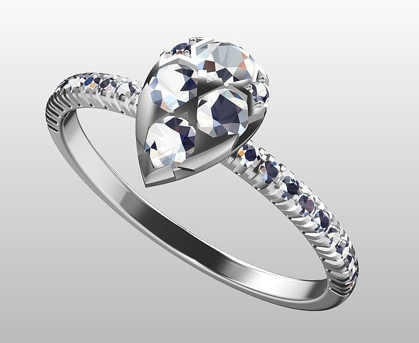 ring gems gold jewelry silver printable diamond jewel jewellery wedding gem sterling fashion platinum apparel bracelate brilliant white engagement rings 3D print model - Mito3D