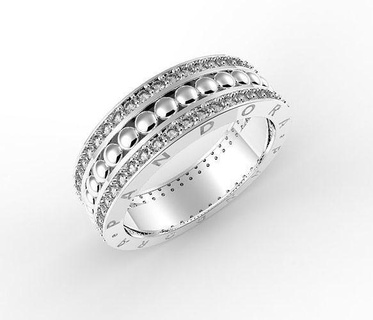 anillo gemas joyería joya platino oro plata Pandora rodio Moda libra esterlina brillante anillos 3d print model - Mito3D