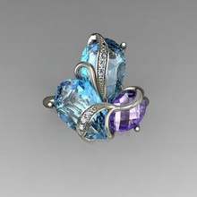 anneau de pierres précieuses bijoux gem le platine bracelet or d'argent brillant bague en diamant mode les anneaux 3d print model - Mito3D