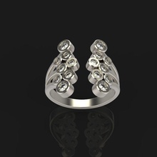 donne squillare gemme 3dm stl vintage brillante diamante gemma oro gioiello gioielleria stampabile argento fidanzamento calcolo zaffiro rubino anelli 3d print model - Mito3D