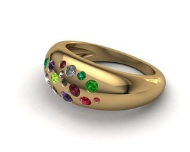 anillo piedra preciosa fasion joya joyería diamante brillante plata oro imprimible hembra zafiro rubí moda belleza anillos 3d print model - Mito3D