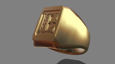 yüzük beyefendi yüzükler mücevher kral takı 3d print model - Mito3D