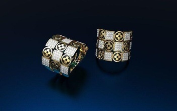 anel geométrico elementos diamantes 3d jóias an 436 joalheria jóia diamante moda ouro joias Joya imprimível engagem brilhante noivado 3d print model - Mito3D