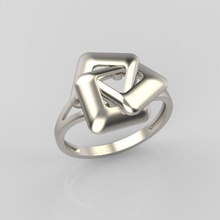 anello geometrica a rombi gioielli il design moda e bellezza oro gioiello stampabile argento in astrazione anelli 3d print model - Mito3D
