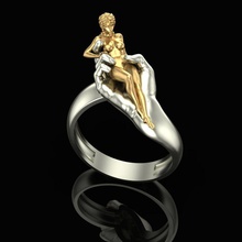 anillo regalo joyería joya oro plata imprimible libra esterlina moda belleza mano niña hembra accesorio anillos 3d print model - Mito3D
