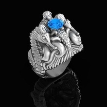 anillo regalo of sirena joyería joya arte oro imprimible libra esterlina plata mar caballo anillos 3d print model - Mito3D