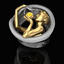 anel de presente cobra jóias prata jóia gem sterling brilhantes diamante moda beleza safira citrino da forma pingentes 3d print model - Mito3D