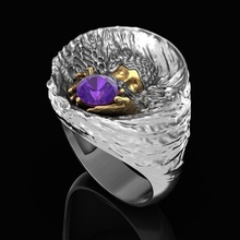 bague cadeau étranger bijoux or argent bijou gemme sterling mode diamant beauté imprimable impression cnc anneaux 3d print model - Mito3D