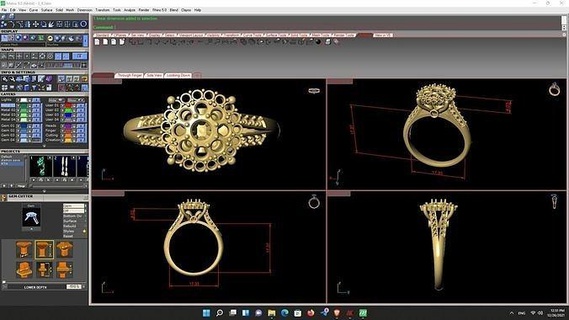 ring girl banner gold jewelry silver design rings 3d print model - Mito3D