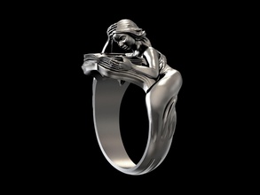 ring girl book 3d print model woman jewelry gold jewellery sterling fashion paris rings books 1990 zorro silver magerit 3d print model - Mito3D