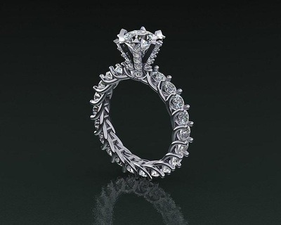 squillare ragazza diamante gioielleria anelli oro stampabile argento Fidanzamento nozze gioiello gemma platino brillante sterlina moda bianca 3d print model - Mito3D