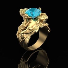 anillo muchachas joya joyería plata diamante libra esterlina moda anillos 3d print model - Mito3D