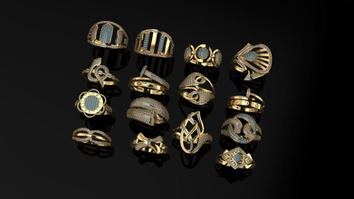 anillo oro mujer moda piedra preciosa diamante widding rino canalla imprimible joyería joya anillos 3d print model - Mito3D