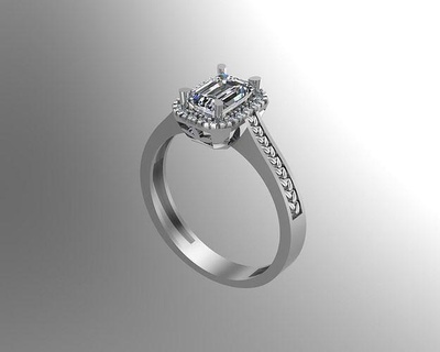 anillo oro joyería joya anillos diamante Boda compromiso brillante 3d print model - Mito3D