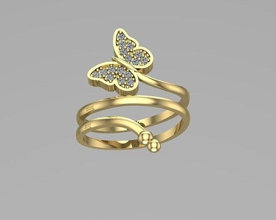 anillo oro joyería joya plata brillante Moda anillos 3d print model - Mito3D