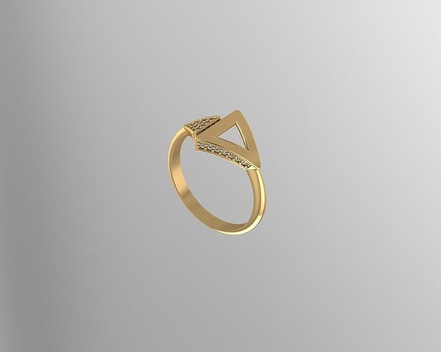 ring gold ring jewelry gold silver fashion ring gem gold ring brilliant rings  3D print model - Mito3D