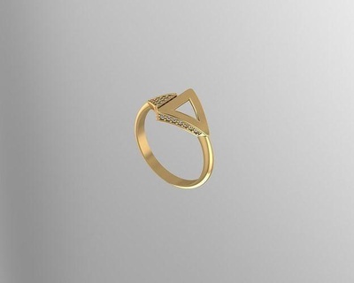 ring gold jewelry silver fashion gem brilliant rings 3d print model - Mito3D
