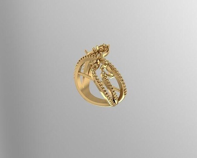 anillo oro joyería joya anillos brillante Boda 3d print model - Mito3D