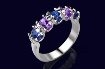 ring gold jewelry 3d diamond jewellery jewel rings 3d print model - Mito3D