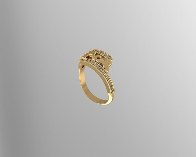 anel ouro joalheria prata moda gema argolas 3D print model - Mito3D