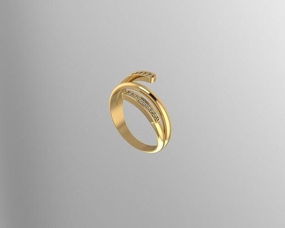 Ring Gold Schmuck Ringe brillant Juwel Engagement Hochzeit Silber 3d print model - Mito3D