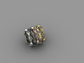 l'anneau d'or bijoux de modèle luxe art d'argent or numérisée 3d modèles divers des boucles d'oreilles les anneaux 3d print model - Mito3D