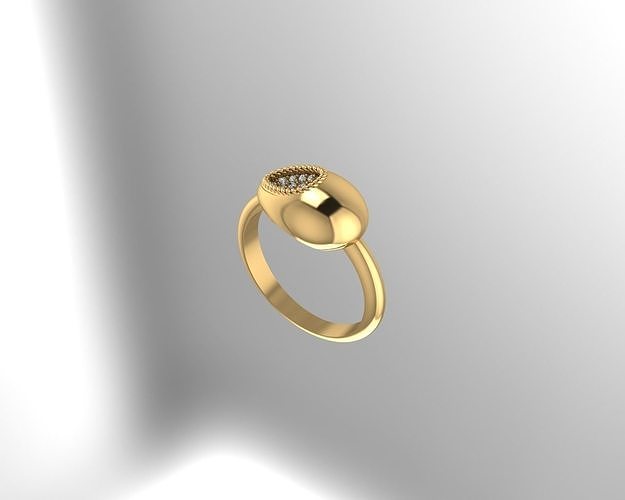 squillare oro gioielleria argento moda gemma brillante anelli 3D print model - Mito3D