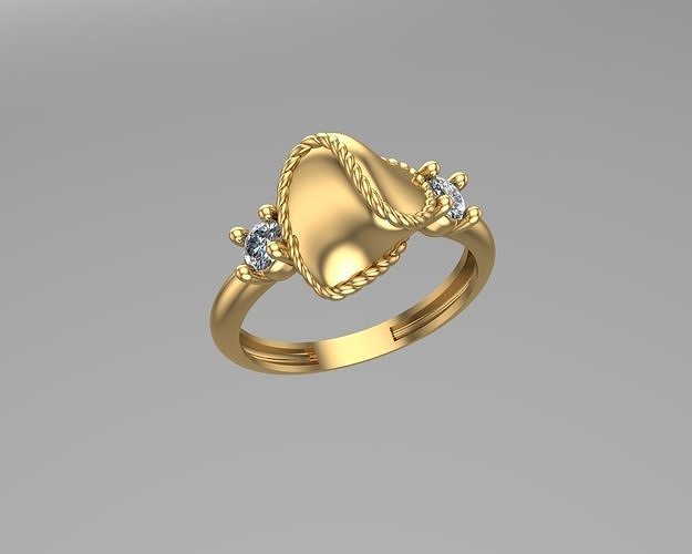 Ring Gold Schmuck Silber Mode Juwel brillant Ringe 3D print model - Mito3D