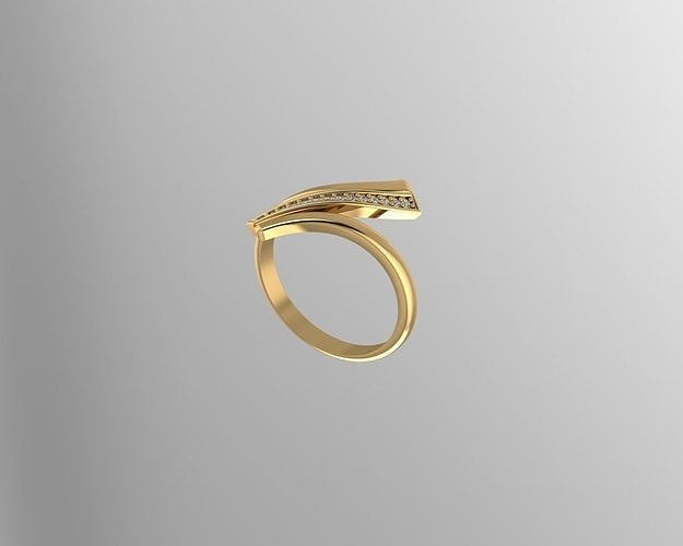 ring gold jewelry rings gem brilliant wedding jewel engagement diamond 3D print model - Mito3D