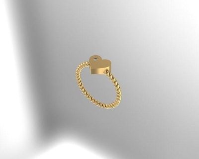 Ring Gold Schmuck Silber Juwel Mode brillant Ringe 3d print model - Mito3D