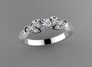 ring gold Schmuck diamond Silber Ringe 3d print model - Mito3D