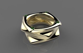 anillo de oro art la joyería joya el diamante platino las monedas insignias los pases 3d print model - Mito3D