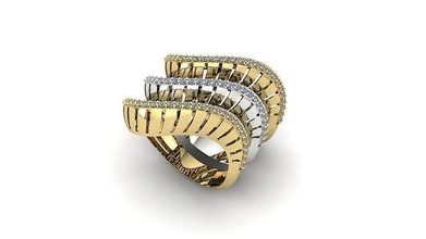 bague or 104 bijoux mode argent luxe anneaux sterling bijou mariage diamant femmes engagement imprimable beauté art Collier brillant 3d print model - Mito3D