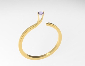 ring gold brilliant diamond engagement jewelry shining wedding bright printable fashion romance rings 3d print model - Mito3D