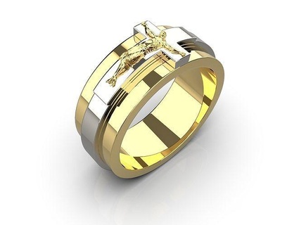 ring gold silver jewelry platinum gem brilliant rings 3d print model - Mito3D