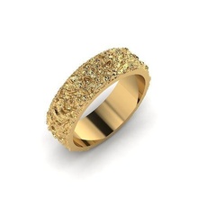 Ring Gold Textur Diamant Silber druckbar engagem Schmuck Engagement Mode Kleidung Smaragd Armreif Solitär Juwel Ringe Erz Sterling 3d print model - Mito3D