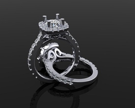 anillo aureola 16 joyería joya lujo elegante oro plata Boda diamante arete pulsera collares colgante pendiente rinoceronte accesorio belleza Moda diseño anillos 3d print model - Mito3D