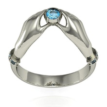 ring Händen Schmuck diamond weiblich genial bedruckbar ist cad Hochzeit gem exklusiv Mode gold rhiho cnc Diamant-ring Mode-Schönheit Saphir diamant Ringe 3d print model - Mito3D